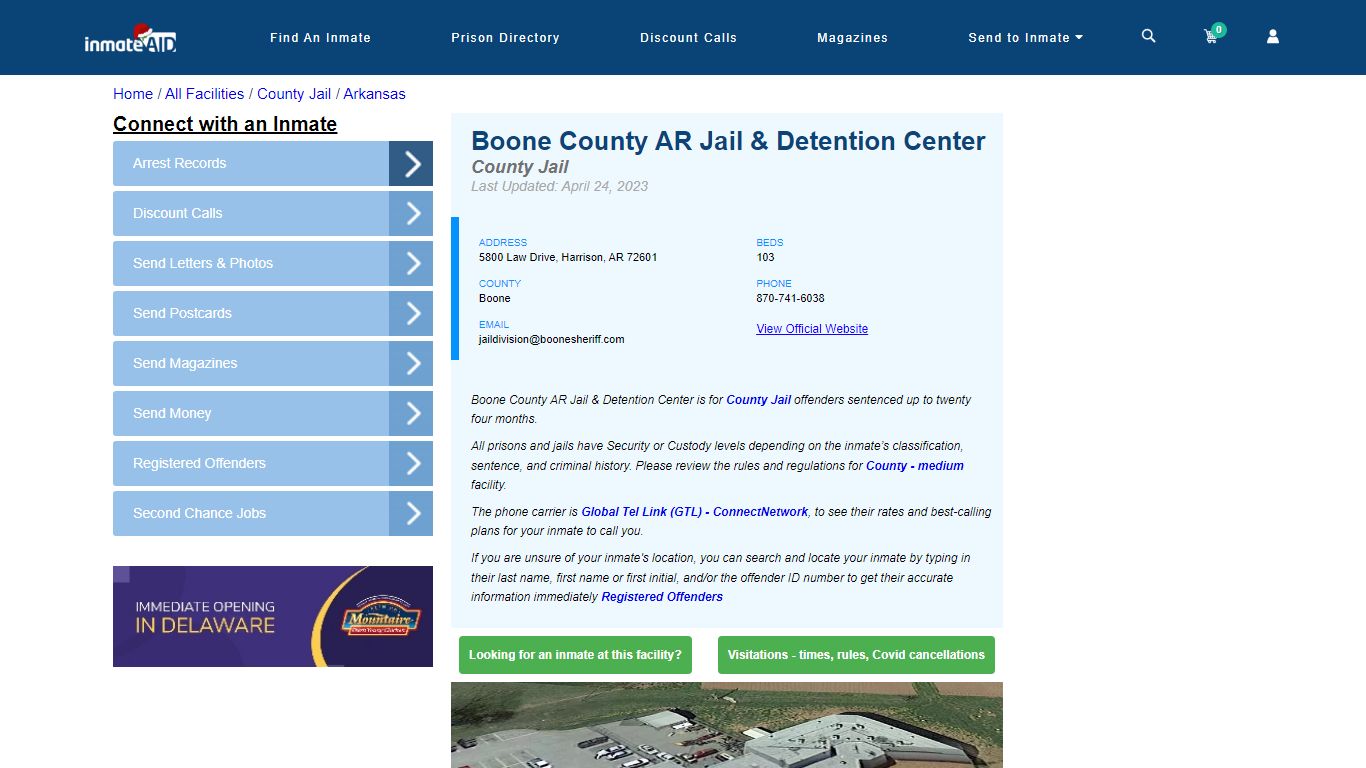 Boone County AR Jail & Detention Center - Inmate Locator - Harrison, AR