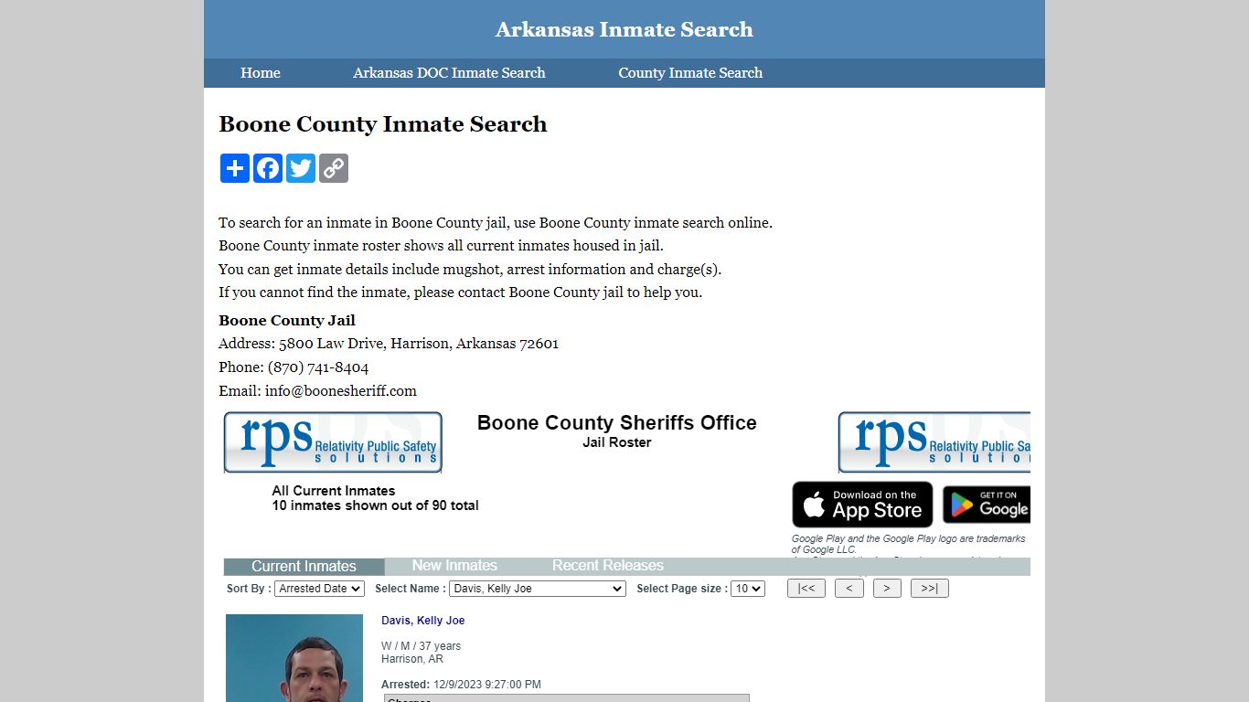 Boone County Inmate Search